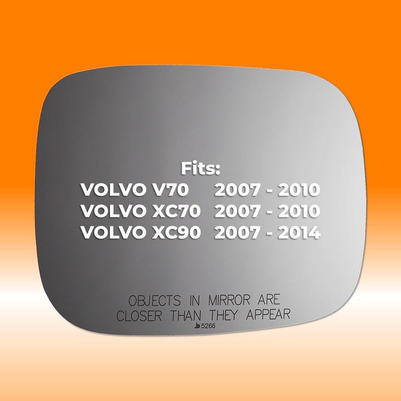 Burco 5266 Redi-Cut Passenger Side Mirror Glass (Mount Not Included) for 2008-2010 Volvo V70, 2007-2010 Volvo XC70, 2007-2010 Volvo XC90 - Image 3